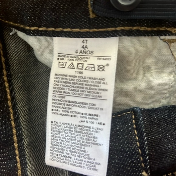 NWT Old Navy Boot-Cut Dark Wash Jeans 4T - Picture 4 of 4